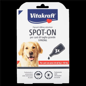 FIPROVIT 268 MG SOLUZIONE SPOT-ON PER CANI DI TAGLIA GRANDE FIPRONIL 3 X 2,68 ML