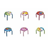 SGABELLO BIMBO CON SEDUTA IMBOTTITA 27X25,5 CM FANTASIE ASSORTITE