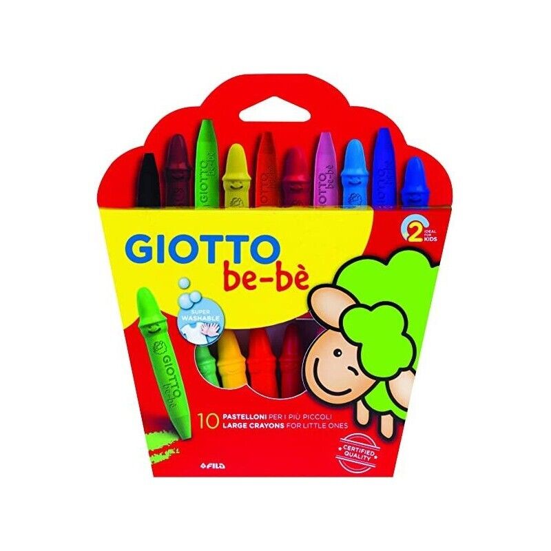 GIOTTO BEBE SUPER PASTELLONI CERA IN CONFEZIONE DA 10 PEZZI