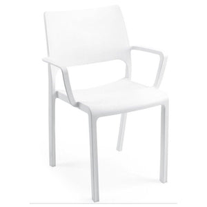 SEDIA TRAMONTANA BIANCO IMPILABILE IN POLIPROPILENE PER ESTERNO E INTERNO