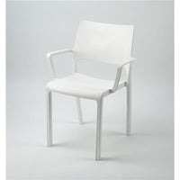 SEDIA TRAMONTANA BIANCO IMPILABILE IN POLIPROPILENE PER ESTERNO E INTERNO