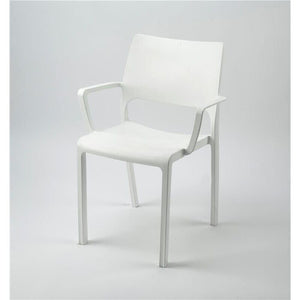 SEDIA TRAMONTANA BIANCO IMPILABILE IN POLIPROPILENE PER ESTERNO E INTERNO