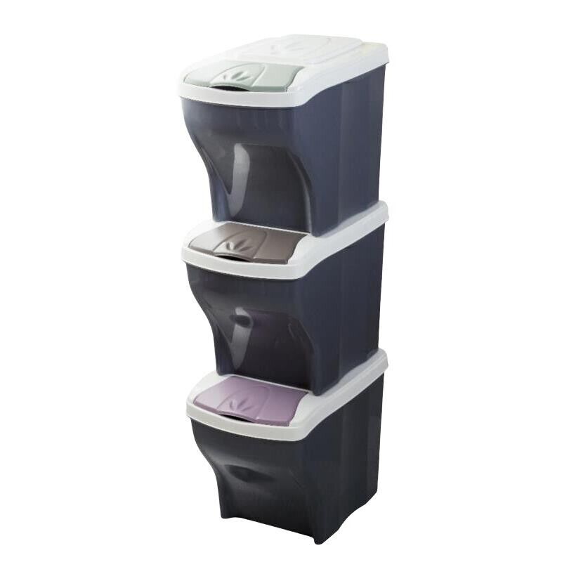 BAMA PATTUMIERA POKER TRIS PER RACCOLTA DIFFERENZIATA 20LT 3PZ