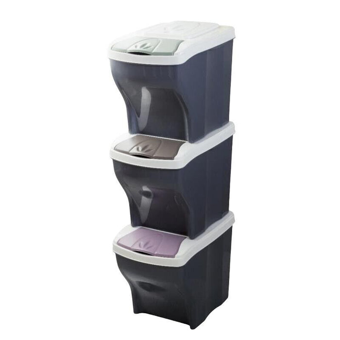 BAMA PATTUMIERA POKER TRIS PER RACCOLTA DIFFERENZIATA 20LT 3PZ