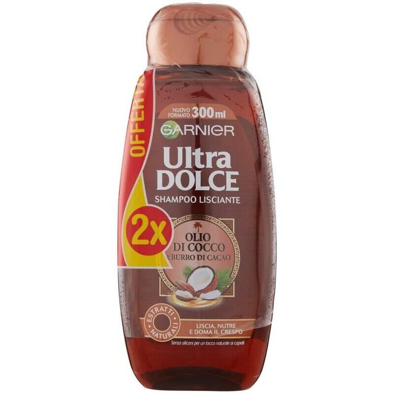 2 ULTRA DOLCE SHAMPOO OLIO DI COCCO E BURRO DI CACAO 300ML