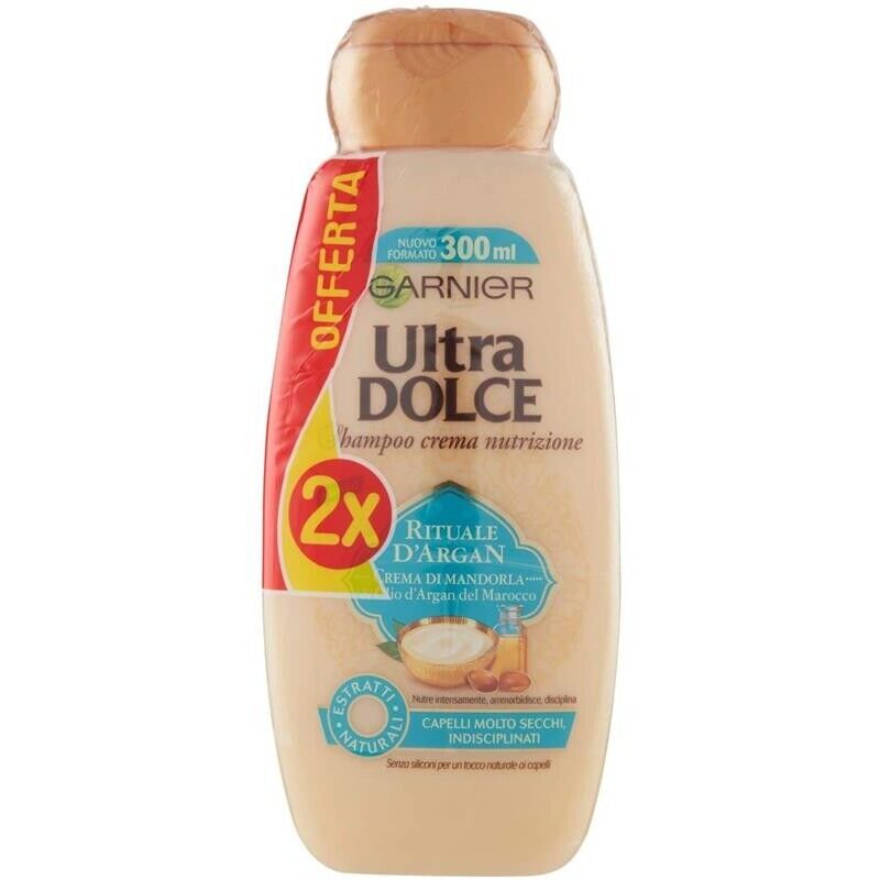 2 ULTRA DOLCE SHAMPOO RITUALE ALL'ARGAN 300ML
