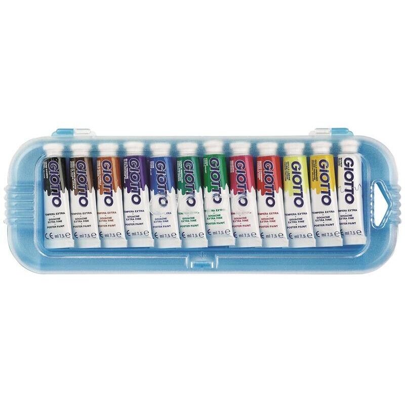 GIOTTO TEMPERA EXTRA IN TUBETTO 7,5 ML 12 COLORI ASSORTITI
