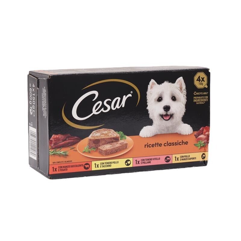 CESAR VASCHETTE IN GELATINA MULTIPACK RICETTE CLASSICHE 4 X 150 GR