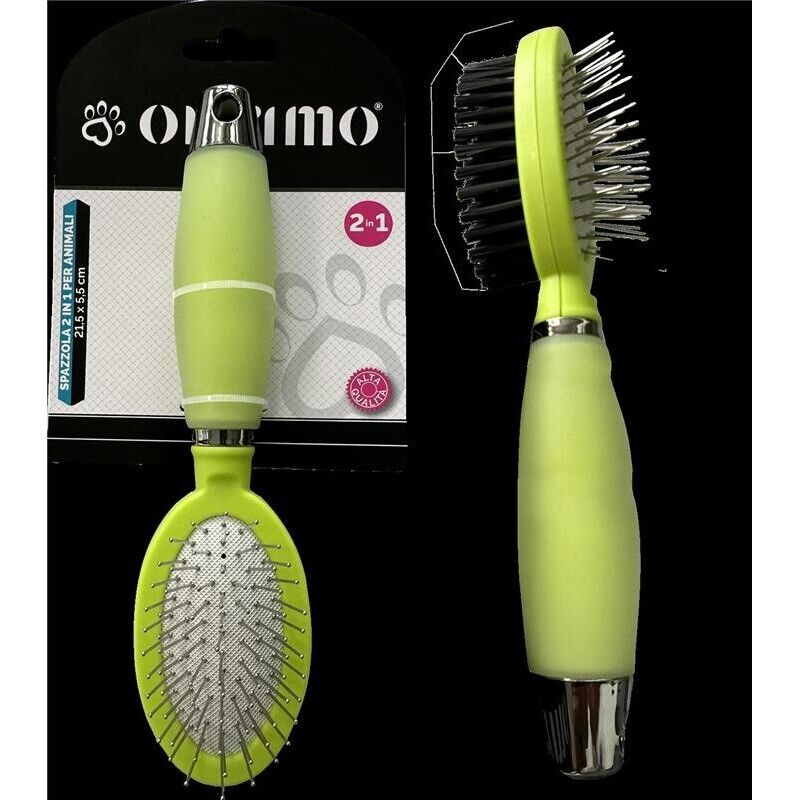 SPAZZOLA 2 IN 1 ALTA QUALITÀ PER ANIMALI 21.5 CM