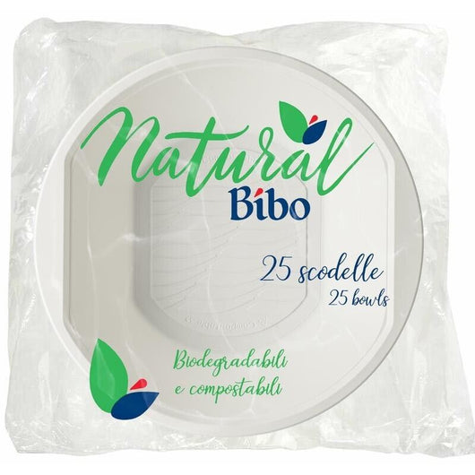BIBO SCODELLE IN BIOPLASTICA CON CAPIENZA DA 500 ML CONFEZIONE DA 25 PEZZI