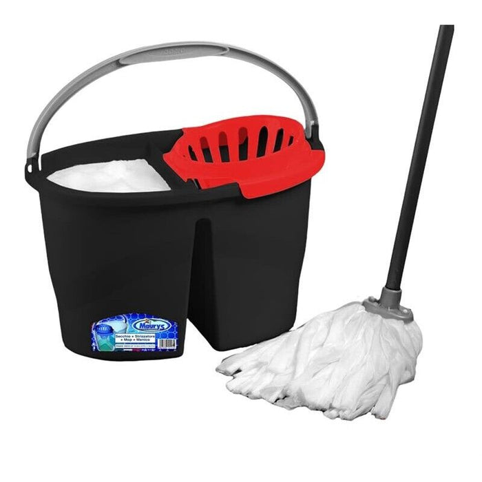 MAURY'S SECCHIO CON STRIZZATORE + MOP + MANICO