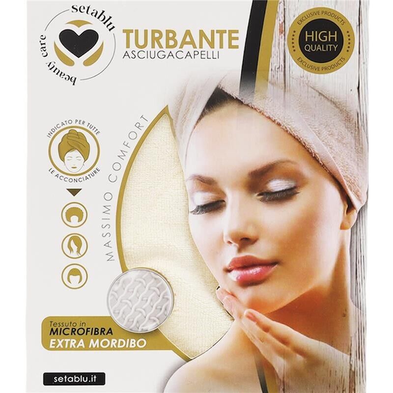 SETABLU TURBANTE ASCIUGACAPELLI PRESTIGE REALIZZATO IN MICROFIBRA