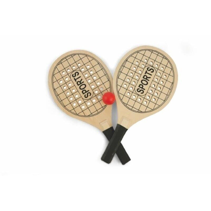 MAURY'S SET 2 RACCHETTONI DA SPIAGGIA IN LEGNO + PALLINA