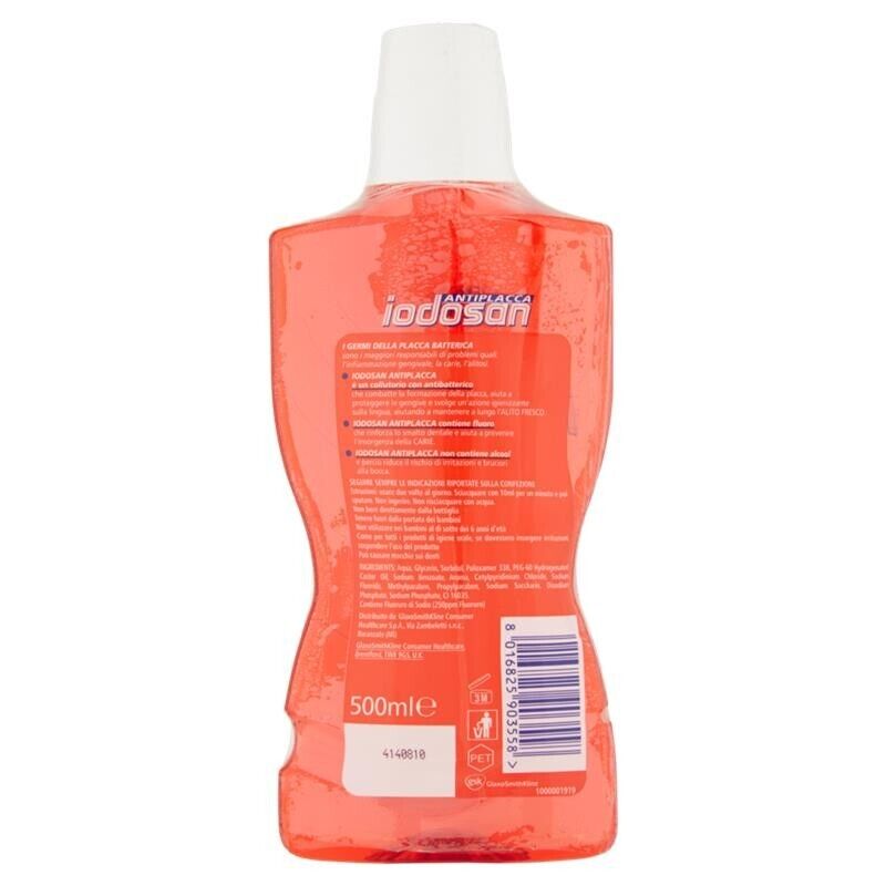 IODOSAN COLLUTORIO ANTI BATTERICO SENZA ALCOOL IN FORMATO DA 500 ML