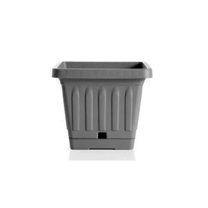 BAMA VASO DA TERRA IN PLASTICA QUADRATO 30 X 30 CM COLORE GRIGIO