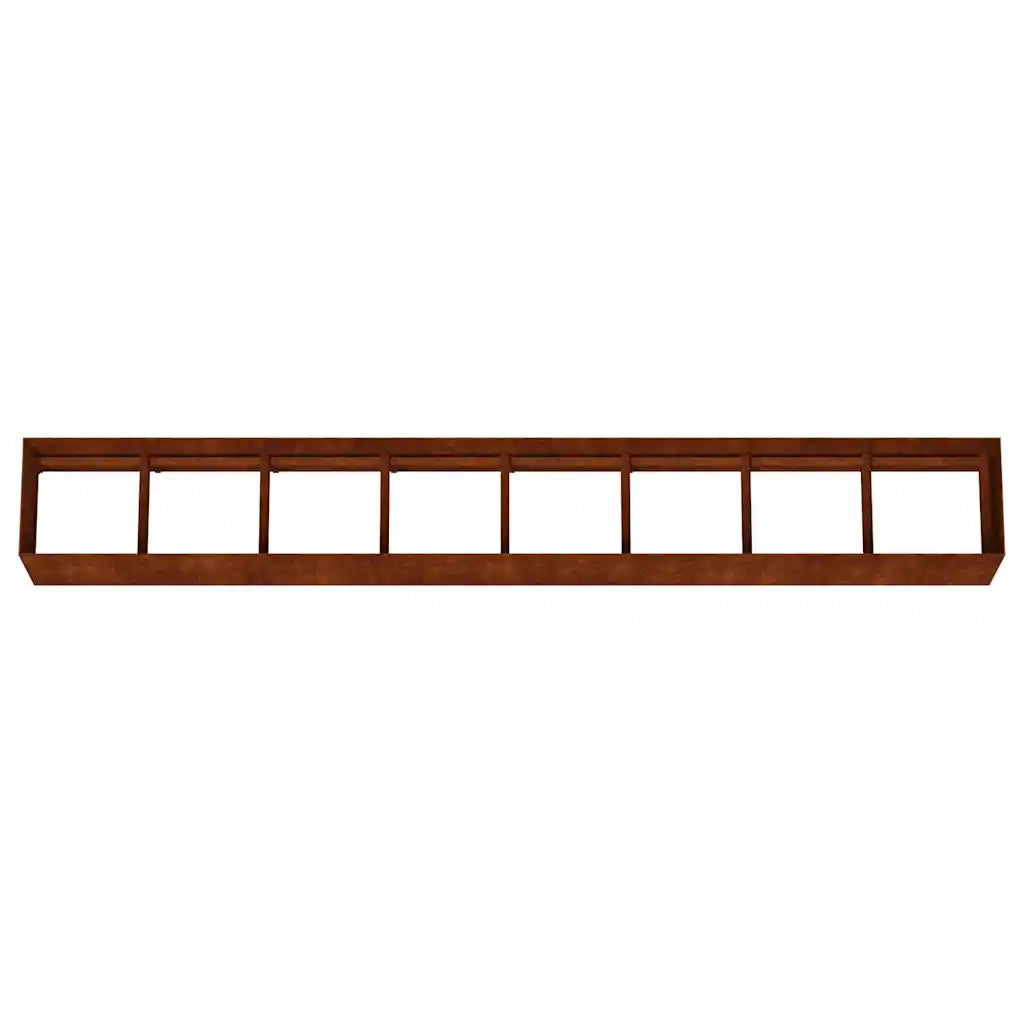 Fioriera Rialzata da Giardino 360x40x40 cm in Acciaio Corten
