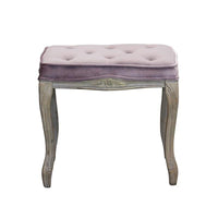 SGABELLO MARLY IN VELLUTO VINTAGE 50 X 36 X H47 CM DI COLORE ROSA ANTICO