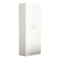 ARMADIO CON 2 ANTE BIANCO 80 X 52 X H180 CM