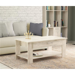 TAVOLINO MYRTO PER SALOTTI IN DESIGN MODERNO PINO CHIARO