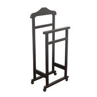 INDOSSATORE APPENDIABITI DA CAMERA IN LEGNO DI FAGGIO NERO 44 X 25 X 98 H