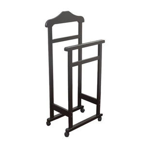 INDOSSATORE APPENDIABITI DA CAMERA IN LEGNO DI FAGGIO NERO 44 X 25 X 98 H