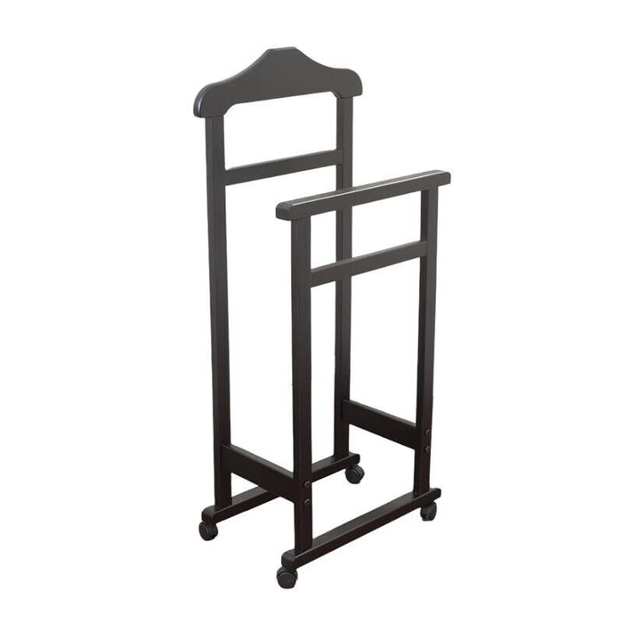 INDOSSATORE APPENDIABITI DA CAMERA IN LEGNO DI FAGGIO NERO 44 X 25 X 98 H