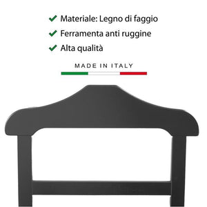 INDOSSATORE APPENDIABITI DA CAMERA IN LEGNO DI FAGGIO NERO 44 X 25 X 98 H