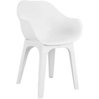 GHIBLI SEDIA POLTRONA IN PLASTICA 55 X 50,5 X H81 CM BIANCA