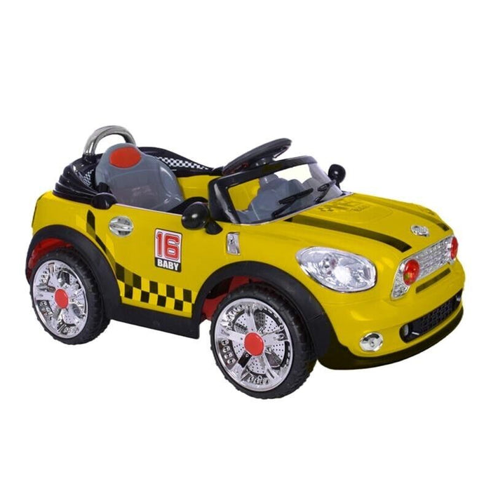 AUTO ELETTRICA CAVALCABILE 6V GIALLA 111 X 63 X H51 CM