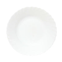 SET DI 12 PIATTI FONDI PRIMA IN VETRO TEMPERATO BIANCO DA 23 CM
