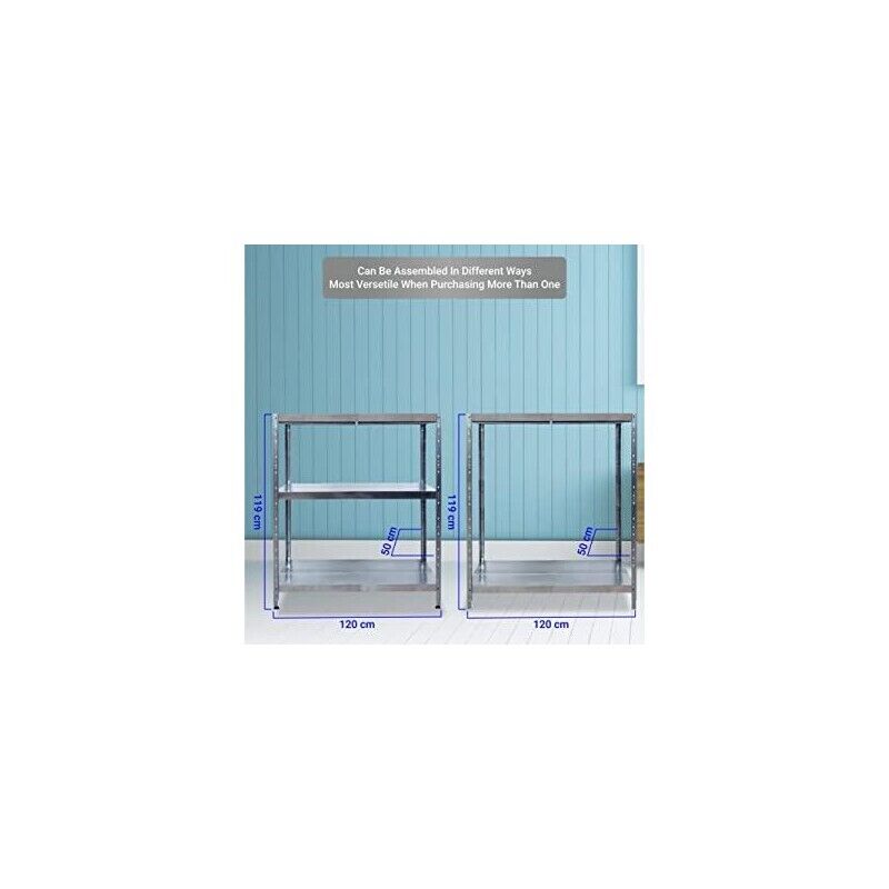 SCAFFALE IN METALLO MACISTE 120 X 50 X 234 H 5 PIANI KG 260 SENZA BULLONI