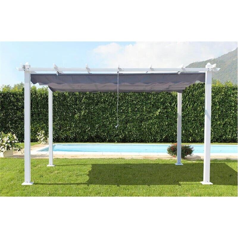 GAZEBO ASTORIA 3 X 4 TORTORA CON TELO IN POLIESTERE GRIGIO 180 GR