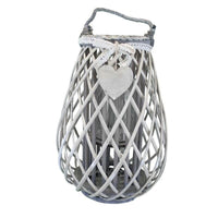 LANTERNA MIREILLE IN VIMINI GRIGIO