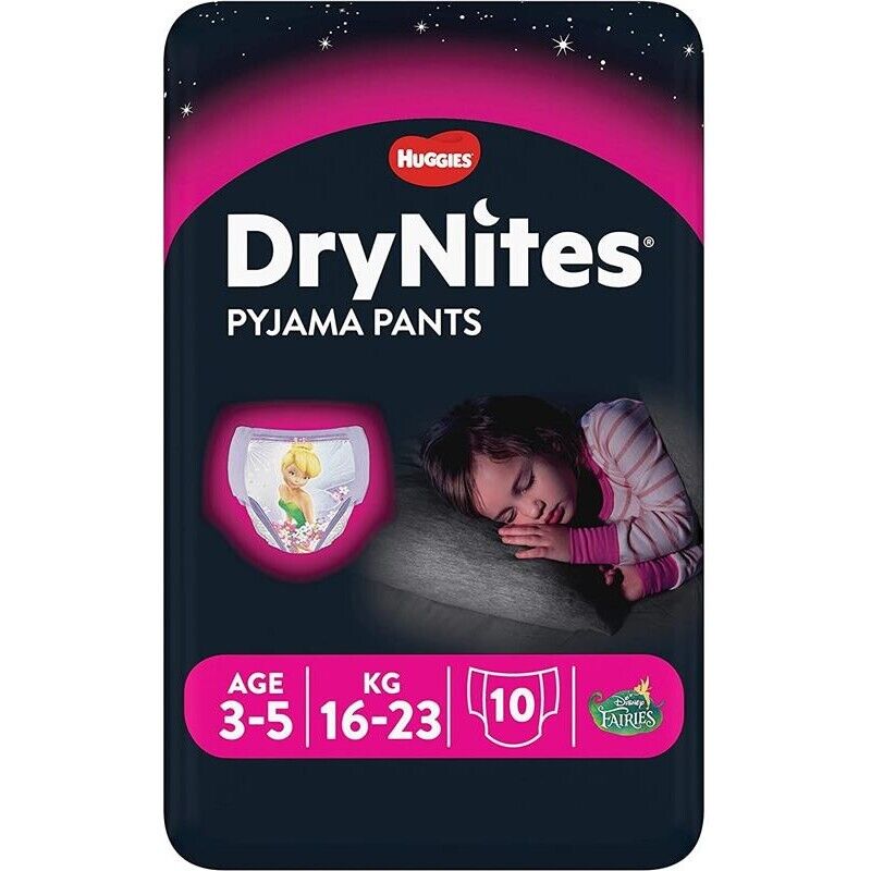 HUGGIES DRYNITES TAGLIA SMALL GIRL 10PZ 3/5 ANNI 16-23 KG