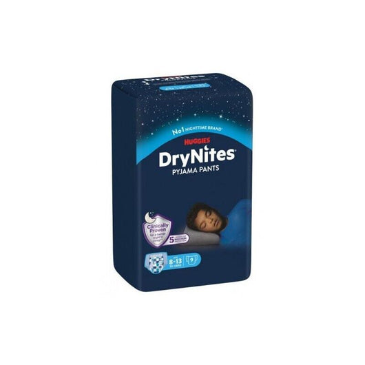 HUGGIES DRYNITES MUTANDINE BOY TAGLIA L 8-13 ANNI 30-48 KG 9 PEZZI