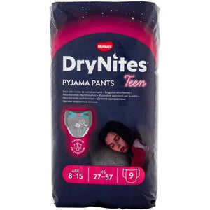 HUGGIES DRYNITES MUTANDINE GIRL TAGLIA L 8-13  ANNI 38-48 KG 9 PEZZI