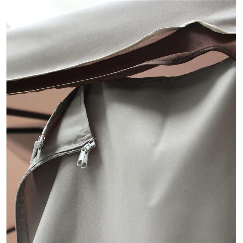 AULUS GAZEBO DA GIARDINO 3 X 3 MT IN ALLUMINIO COMPLETO DI PARETI LATERALI