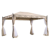 KARNAK GAZEBO DA GIARDINO 3 X 4 MT IN METALLO COMPLETO DI PARETI