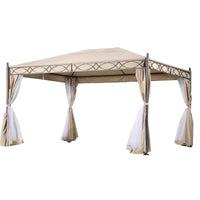 KARNAK GAZEBO DA GIARDINO 3 X 4 MT IN METALLO COMPLETO DI PARETI