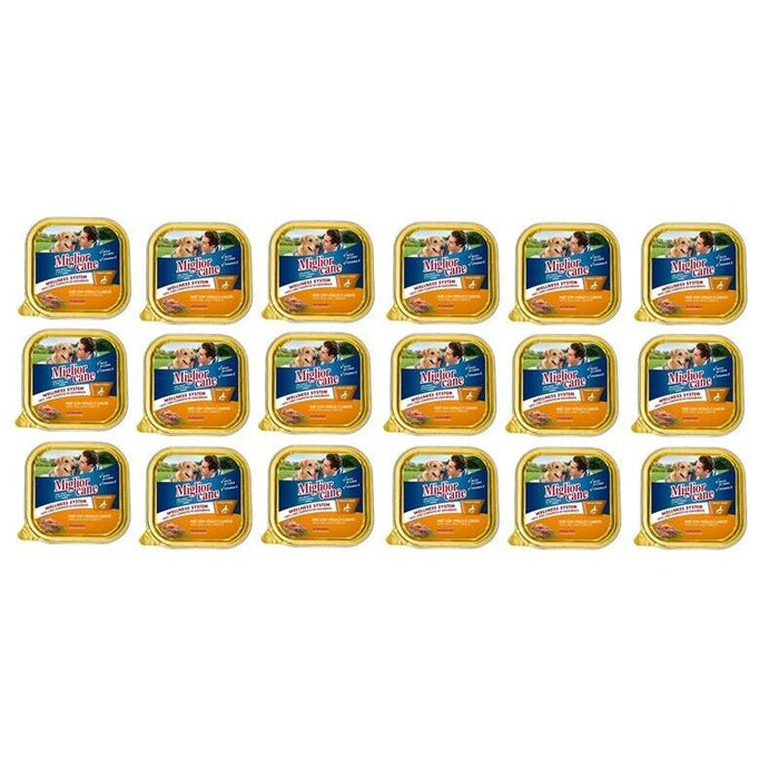 SET 18 CONFEZIONI MIGLIOR CANE PATE' CON VITELLO E CAROTE 300 GRAMMI