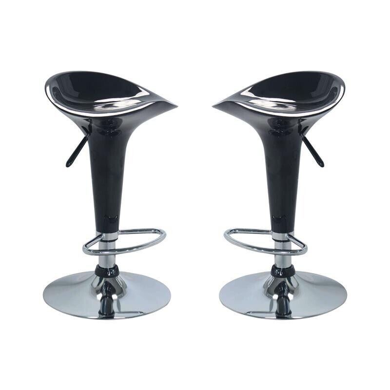 SGABELLO MODERNO DA BAR HARLAN IN METALLO DI COLORE NERO