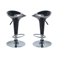 SGABELLO MODERNO DA BAR HARLAN IN METALLO DI COLORE NERO