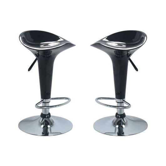 SGABELLO MODERNO DA BAR HARLAN IN METALLO DI COLORE NERO