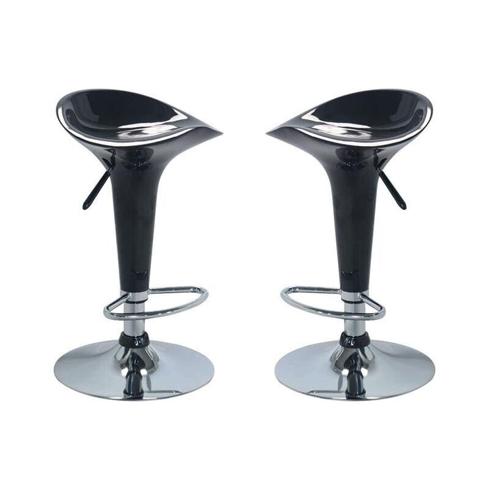 SGABELLO MODERNO DA BAR HARLAN IN METALLO DI COLORE NERO