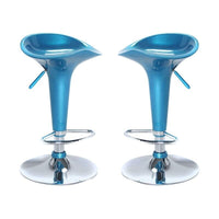 SGABELLO MODERNO DA BAR HARLAN IN METALLO DI COLORE BLU