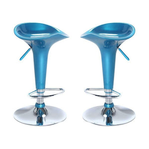 SGABELLO MODERNO DA BAR HARLAN IN METALLO DI COLORE BLU