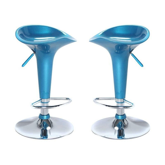 SGABELLO MODERNO DA BAR HARLAN IN METALLO DI COLORE BLU