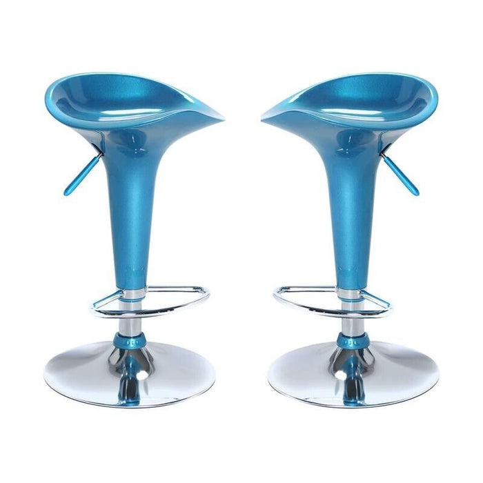 SGABELLO MODERNO DA BAR HARLAN IN METALLO DI COLORE BLU