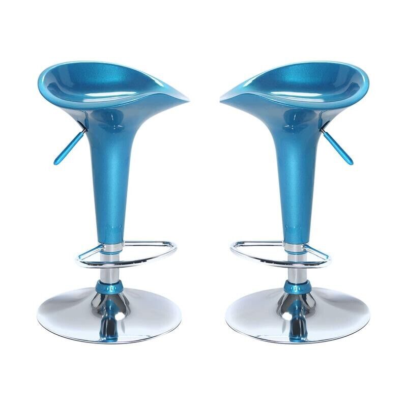 SGABELLO MODERNO DA BAR HARLAN IN METALLO DI COLORE BLU
