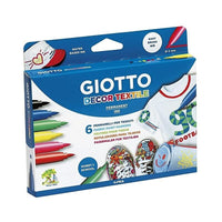 GIOTTO DECOR TEXTILENE  COLORI PER IL TESSUTO IN CONFEZIONE DA 6 PEZZI